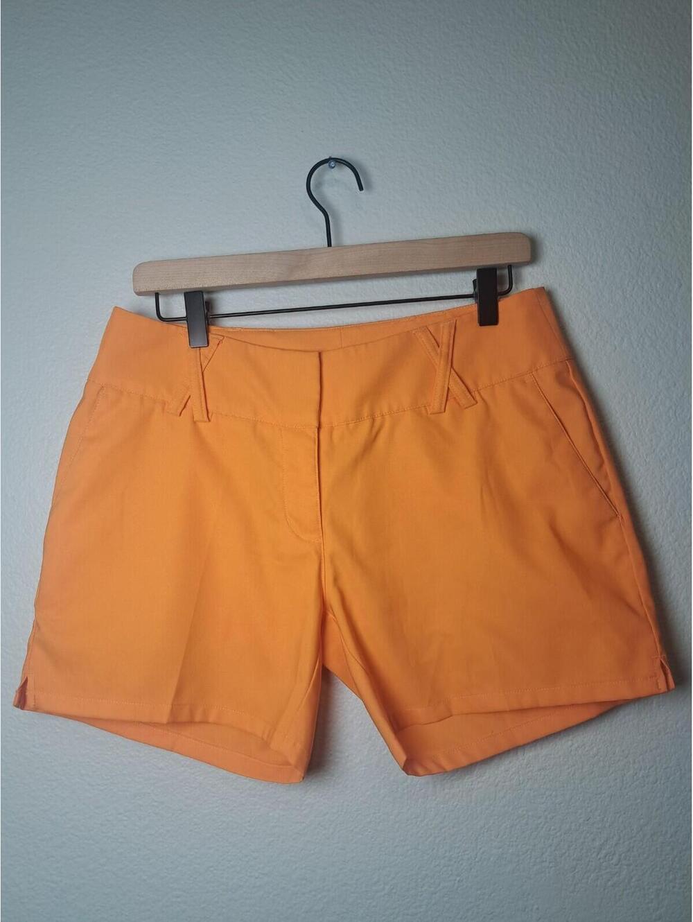 Womens Slazenger Golf Shorts Size 2 Neon Orange Colored EUC